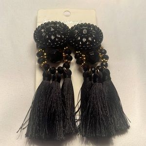 Black Tassel Earrings